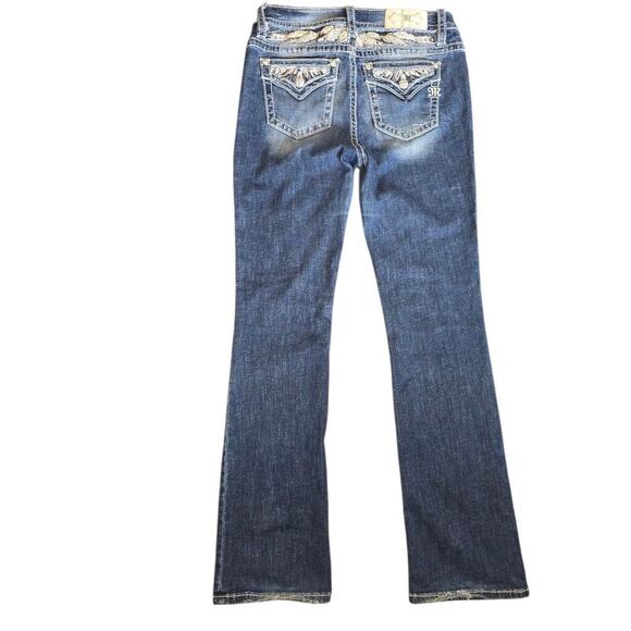 Miss Me Chloe Bootcut Denim Jean Bling Jewels Size 30 - Picture 4 of 12